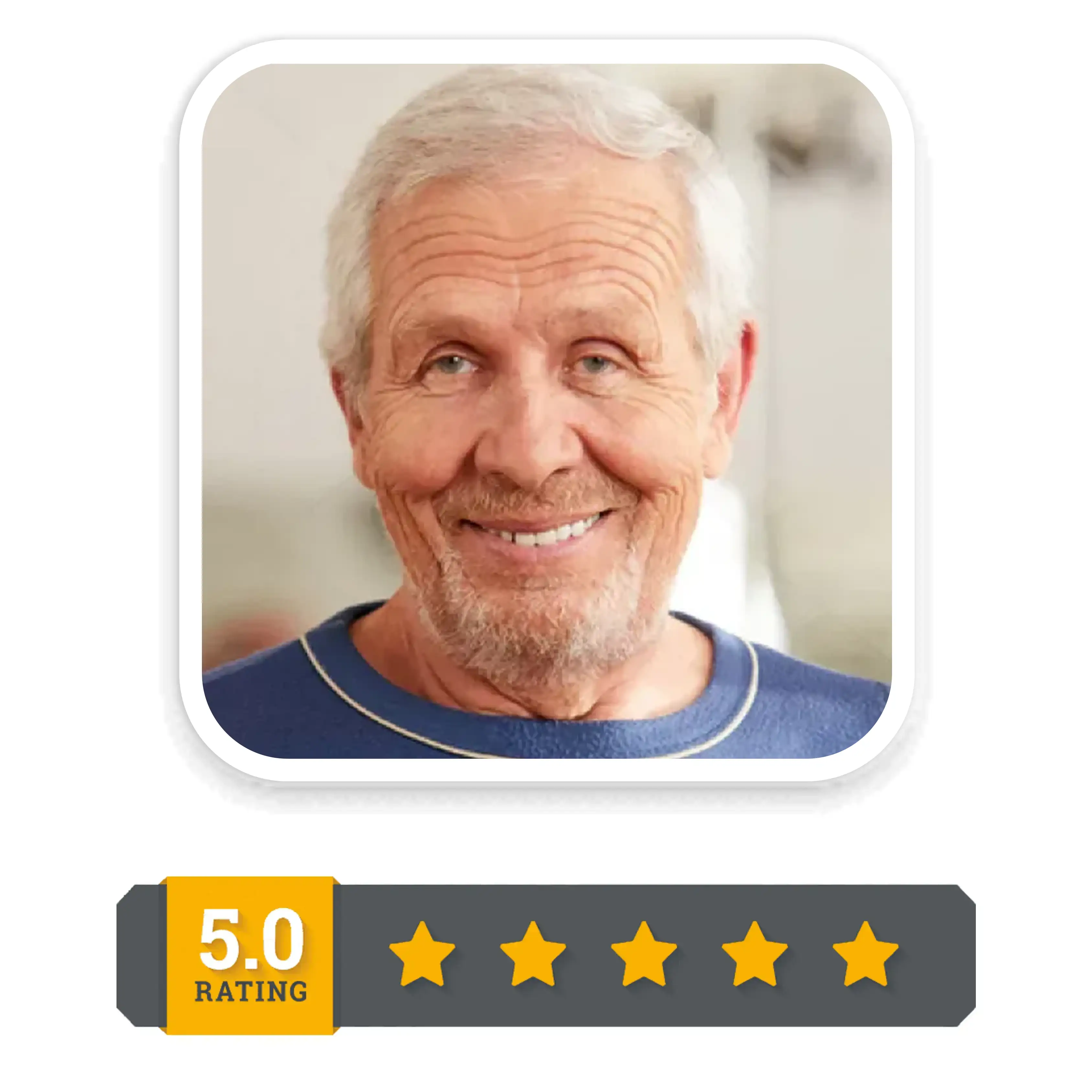 Smiling senior male user sharing experience with Dubai Wealth Secret digital training program